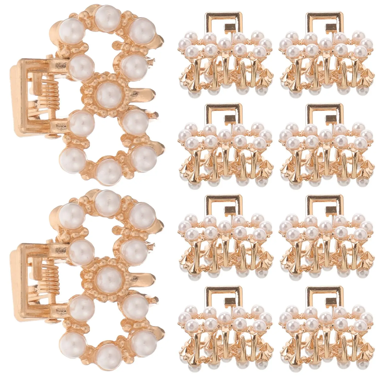 

12 Pcs Pearl Hair Clip Durable Metal Bridal Accessories Wedding Hairpin Elegant Claw Women Girls Hairstyling Tool