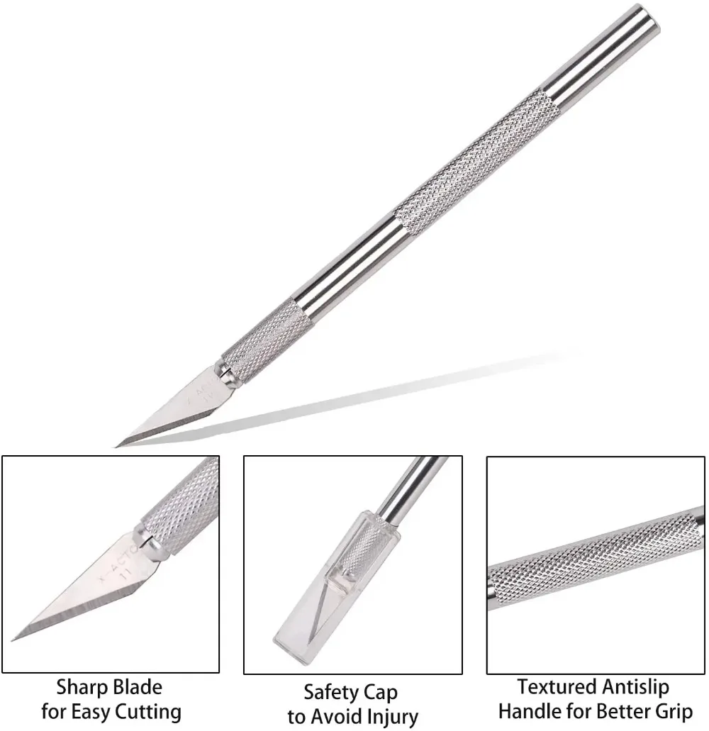 سكين القلم المعدني الصغيرة نحت الحرفية طقم السكاكين النقش القاطع نحت النحت عدم الانزلاق ورق السلامة قطع أدوات الحرف اليدوية #1