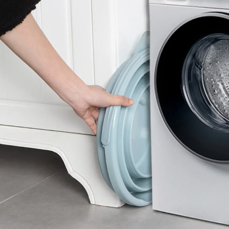 Portable Foldable Plastic Bucket Handheld Collapsible Laundry Basin Large Small Size Space Saving Multifunctional Washing Basin