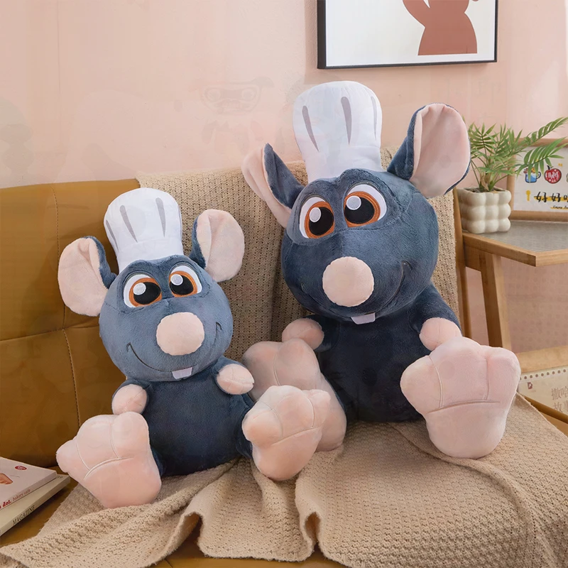Chef Mouse Plush Toy for Kids Birthday and Christmas Gifts Cute Cooking Rodent Stuffed Animal Fun Prank Doll Wholesale