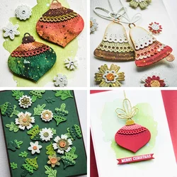 2025 New Arrival Christmas Flower Clock Metal Cutting Dies For Scrapbook Card Making Stencil Embossing Craft Decoration Supplies