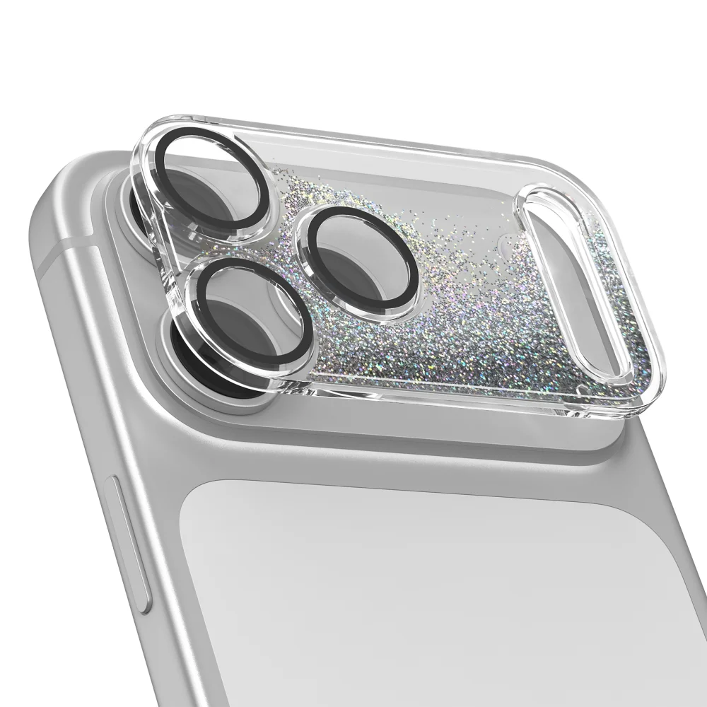 Shining Glitter Quicksand Clear Camera Lens Protector For iPhone 17Pro/Pro Max HD Lens Protective Film Cover Cap Accessorie