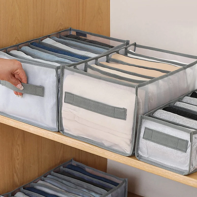 New Wardrobe Organiser System For Jeans, Trousers, Shirts, Storage Boxes, Drawer Box In Wardrobe, Drawers,Clothes 6Pcs