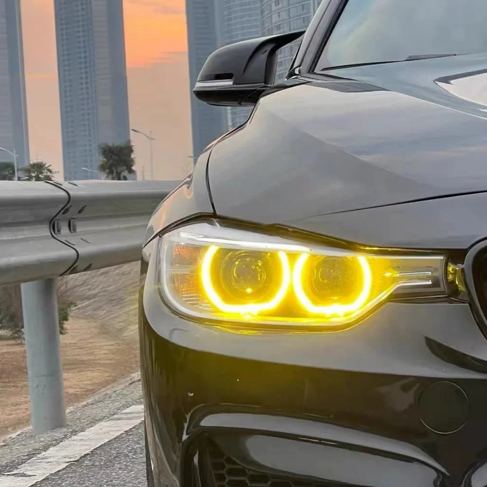 Yellow Angel Eye DRL Boards For 2012 -2015 BMW 3 Series F30 F31 F34 320i 328i Pre-LCI Xenon Headlight Red Daytime Light