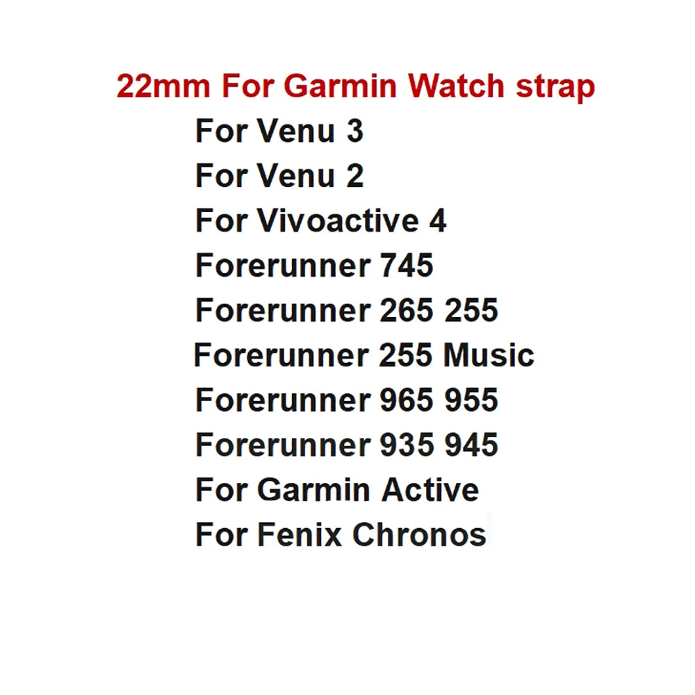 22mm Nylon Band For Garmin Forerunner 965 265 745 255 Music Watch Strap Venu 2 3 Vivoactive 4 Replacement Wristband Bracelet