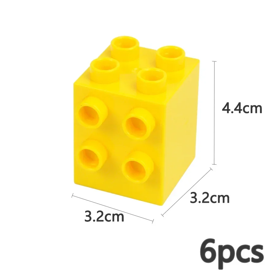 Big Size Bricks DIY Creative Bulk Thick Building Blocks Educational Kid Toys Large Particles Slope Brick Compatible With Duploes