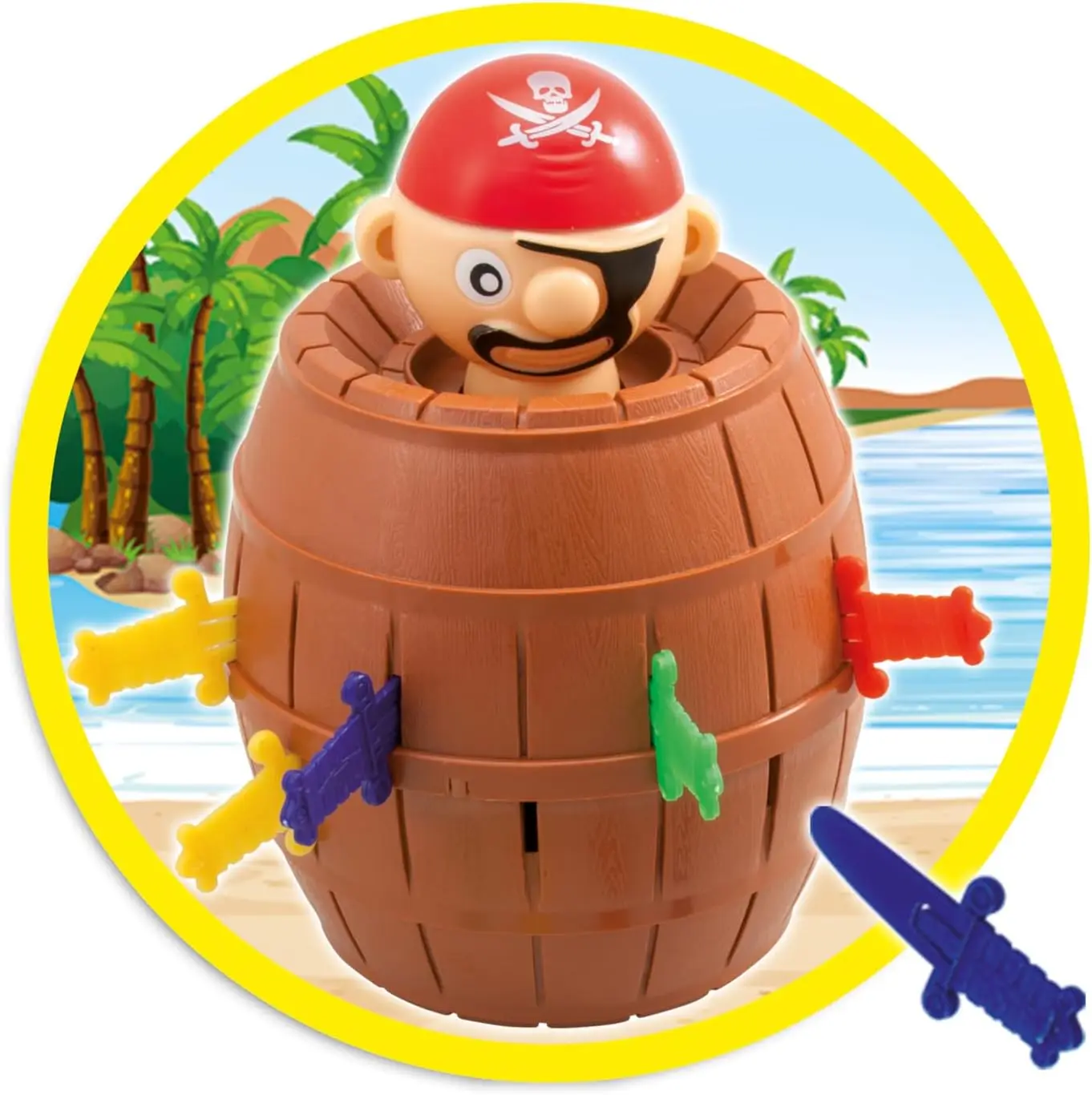 New Funny Pirate Barrel Toys Lucky Game Jumping Pirates Bucket Sword Stab Pop Up Tricky Toy Family Jokes For Child Kid Gift
