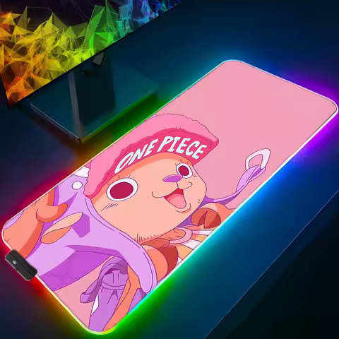 RGB LED Mouse Pad Laptop Keyboard Pad Non-Slip Tablet Pad PC Accessories HD Mousepad Gaming One Piece Tony Tony Chopper Desk Mat