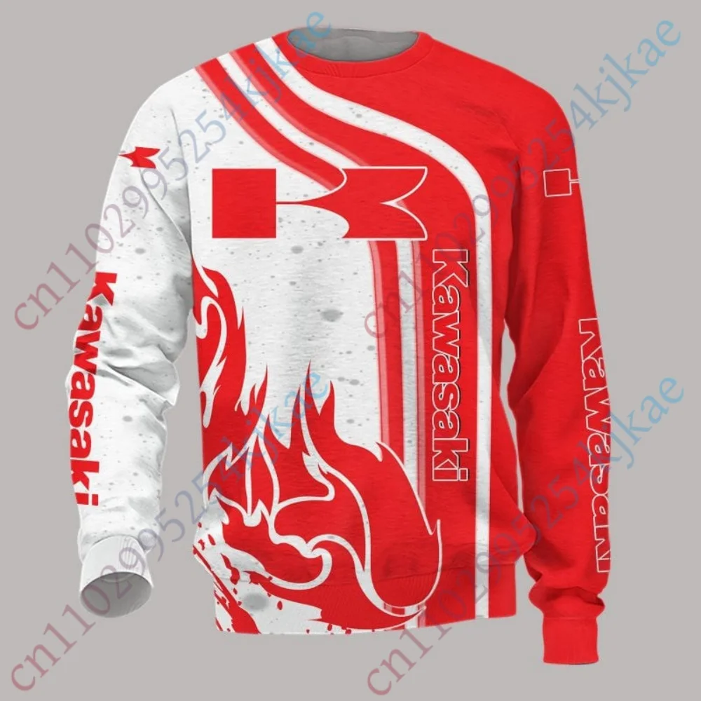 

Kawasaki T Shirt For Men Clothing Top Casual Sweatshirt Round Neck Long Sleeve Tee Harajuku Streetwear Unisex Essentials Tshirt