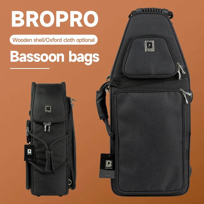 Bropro Bassoon Bag Bolsa portátil Bolsa grande engrosada Tela Oxford Mochila ligera para instrumentos musicales
