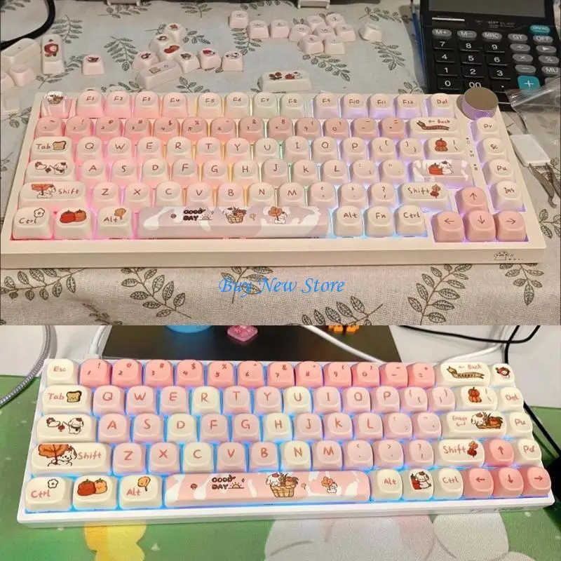 

20CE 120Keys Fall Puppy MOA Profile Keycap PBT DYE-Sub Keycap for 61 96 9