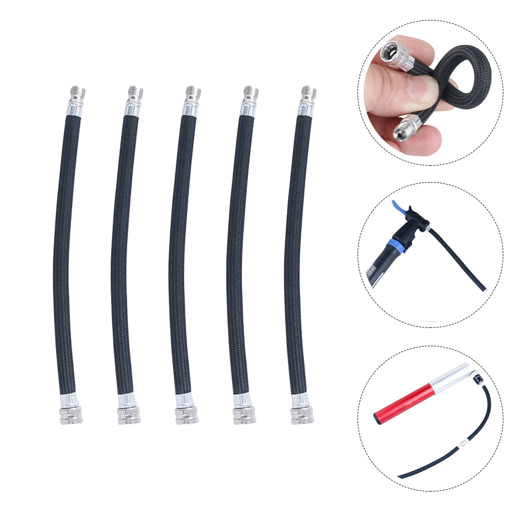 

5Pcs Sturdy Extension Hose For Pump Accessories Bike Replacement Hose Tube Professional Extension Pipe With Thread Easy Install