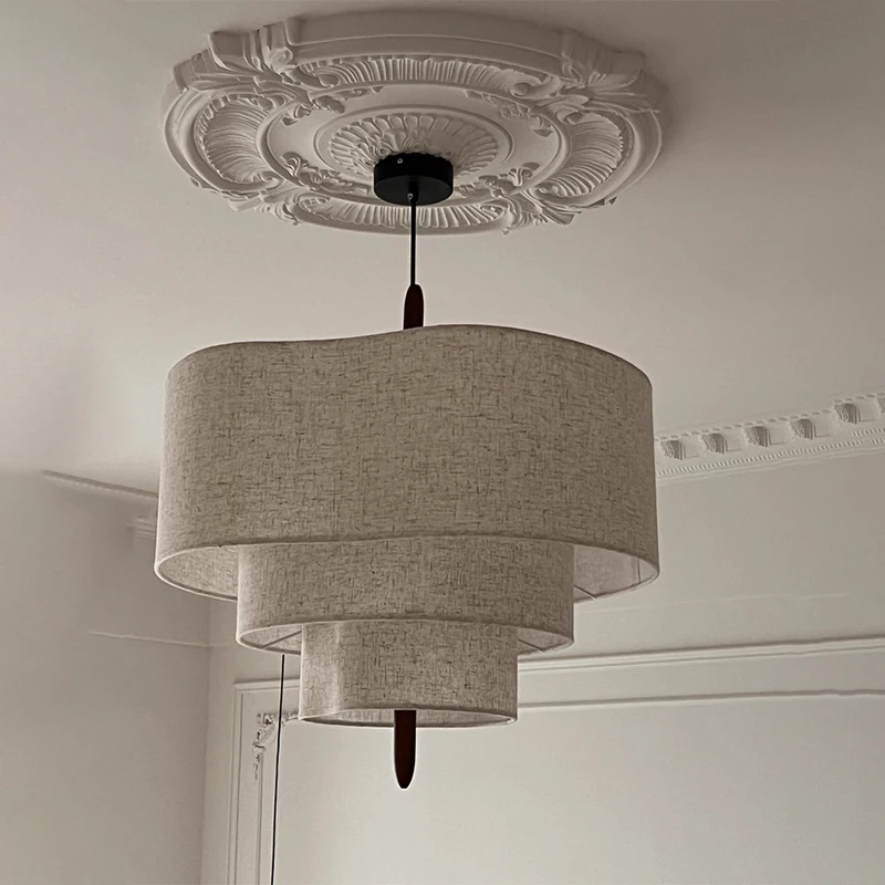 Скандинавский минималистичный тканевый люстра ваби-саби для гостиной, столовой, спальни, подвесной светильник, домашнее внутреннее освещение, подвесной светильник