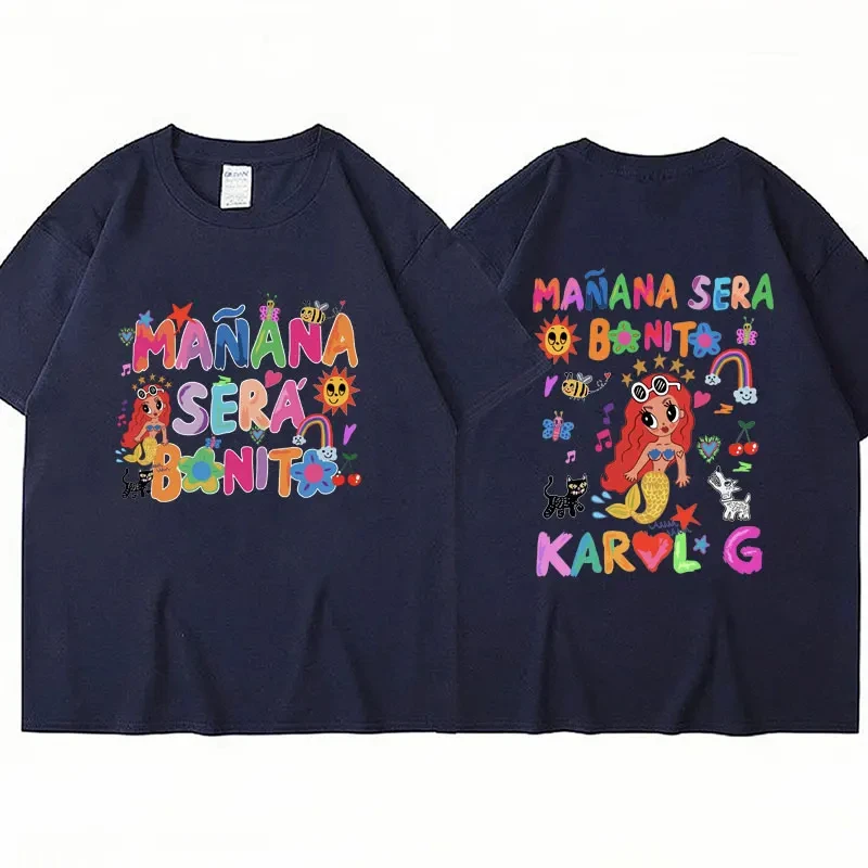 Limted Karol G Manana Sera Bonito T Shirts Fashion Harajuku Hip Hop T-Shirt Unisex Casual Breathable Cotton Oversized Tee Shirt