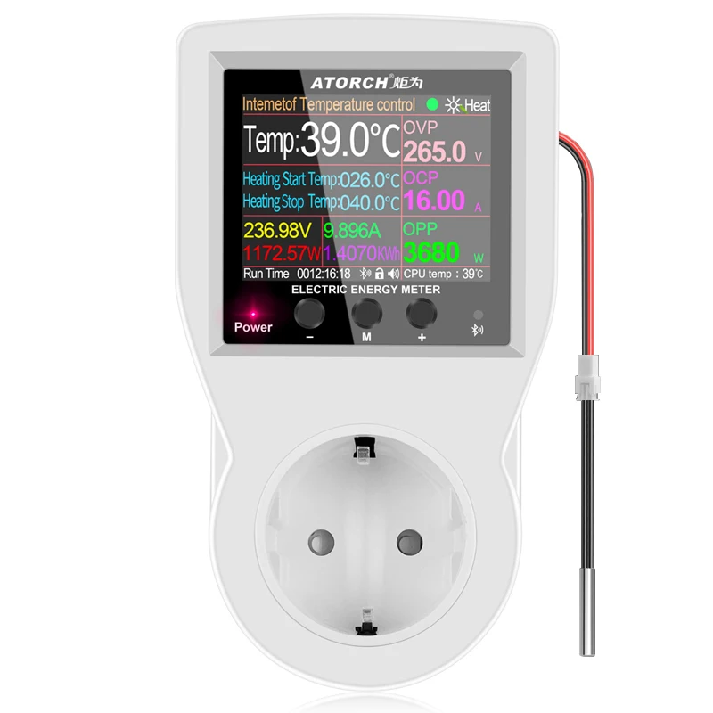 WIFI Tuya Presa timer Termostato Regolatore di temperatura digitale Presa con interruttore timer Sonda sensore Riscaldamento Raffreddamento