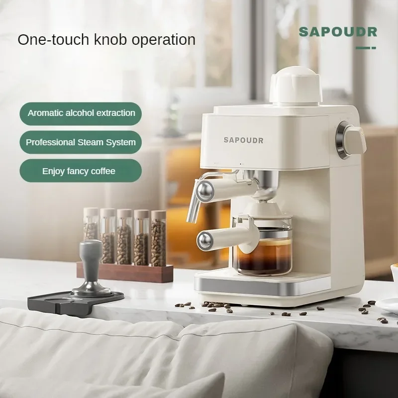 Portable Semi-automatic Espresso Coffee Machine High-pressure Steam Milk Frother Italian Coffee Maker for Beginners