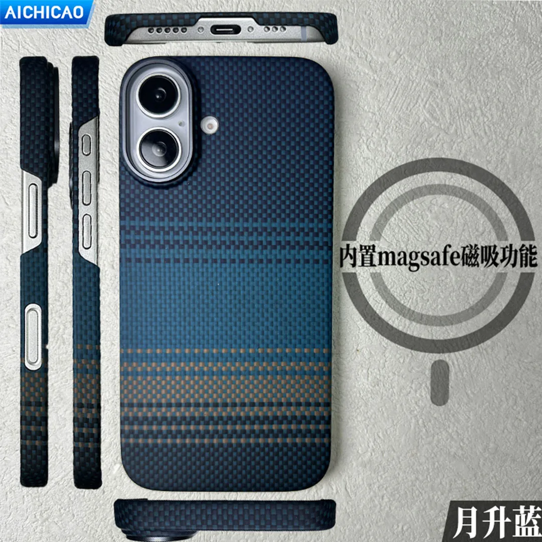 ACC-Real Carbon Fiber Phone Case For iPhone 16Pro Aramid Fiber Ultra-Thin No Case Feel  for iphone 16Promax Shell