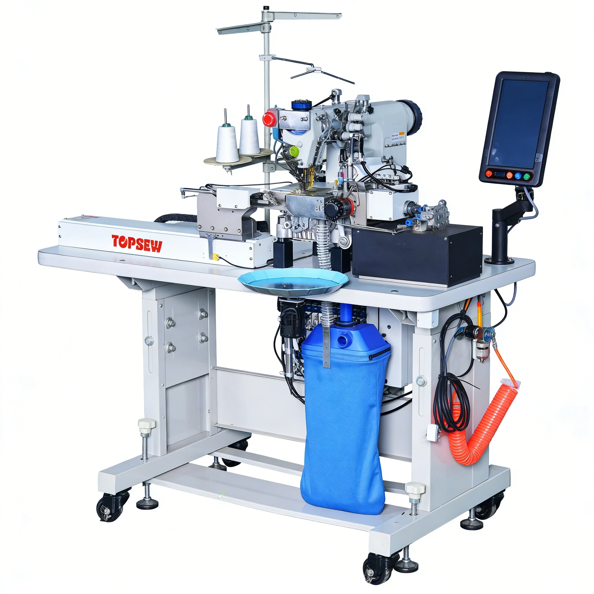 ATV&UTVProgrammable Metal Automatic Pants Leg Hemming Garment Machinery Thread Cutting Foot Lifting for Textile Factory Jeans Li