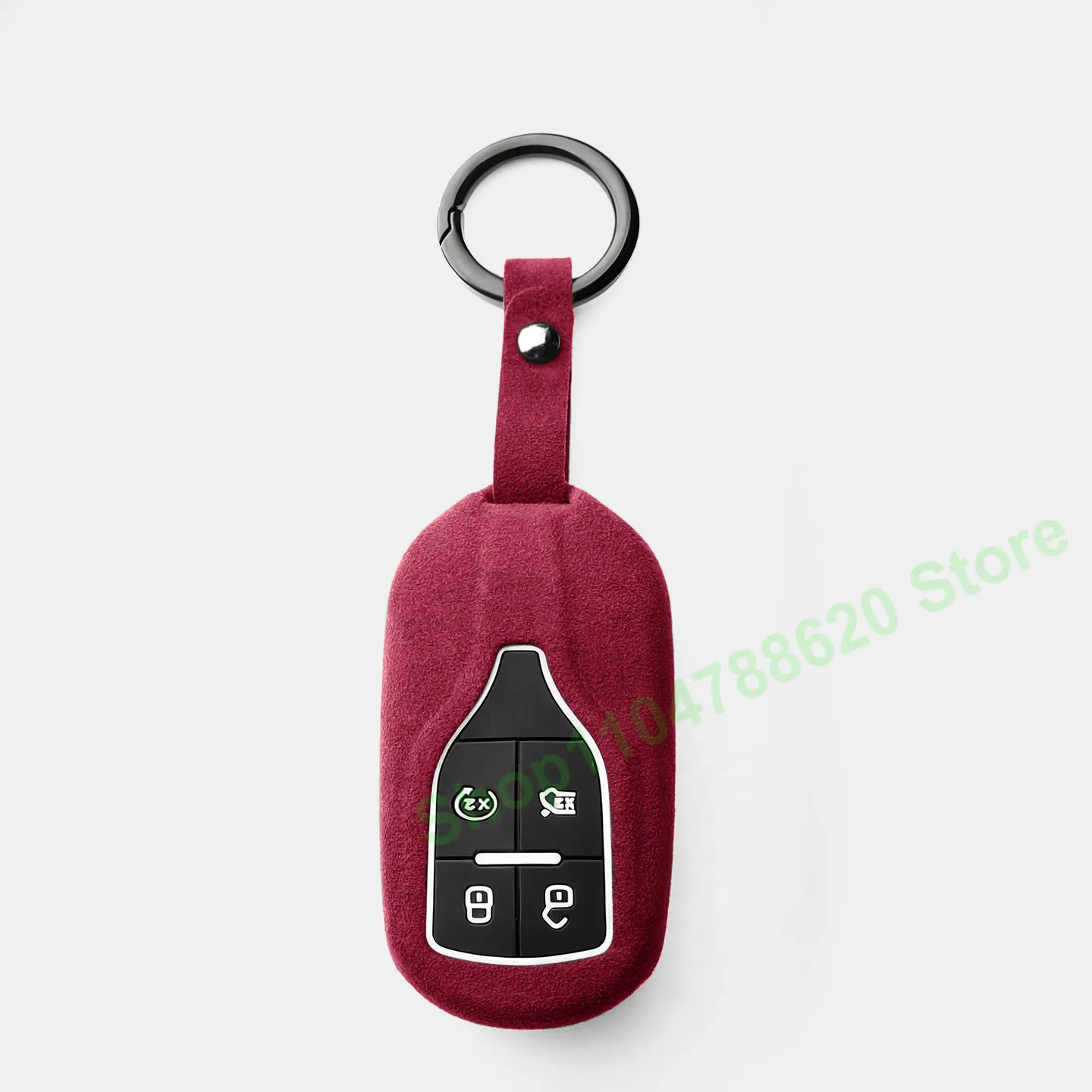 For Maserati President GT Grega Levante Geberit Premium Suede Key Case Cover Protector Keybag Keychain Interior Accessories