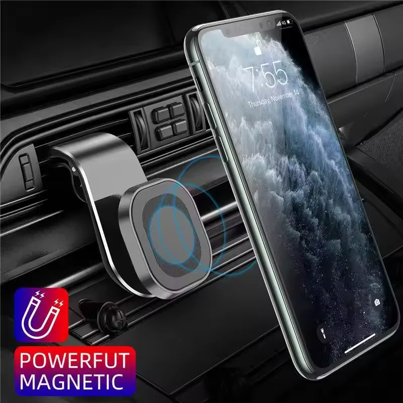 

Magnetic Car Phone Holder Magnet Cell Phone Stand 360 Rotation Air Vent Clip Mount For 15 14 13 12 Pro Max Xiaomi Huawei Samsung