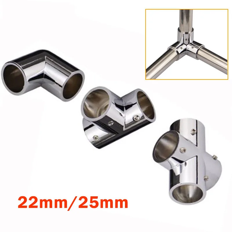 

Tube/ Pipe Connector For 22/25mm 316 Stainless Steel Boat Accessories Marine Ocean Yacht Dock Outdoor Awning Tube Fastener