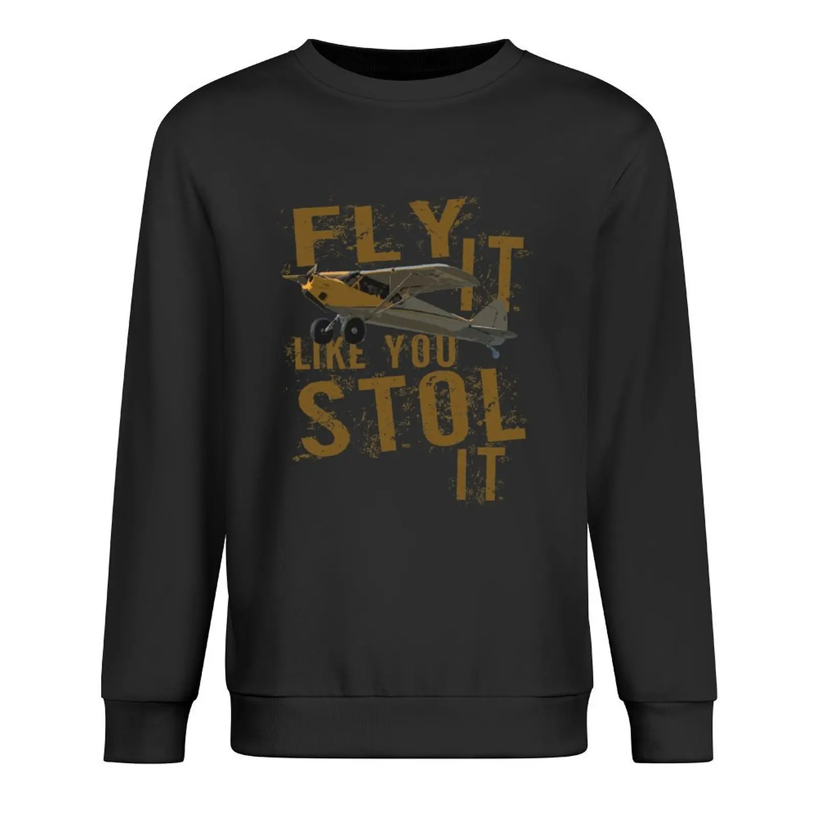 Fly it like you STOL it | Funny Bush flying Airplane Pilot Design Pullover korean style clothes tracksuit graphic sweatshirts