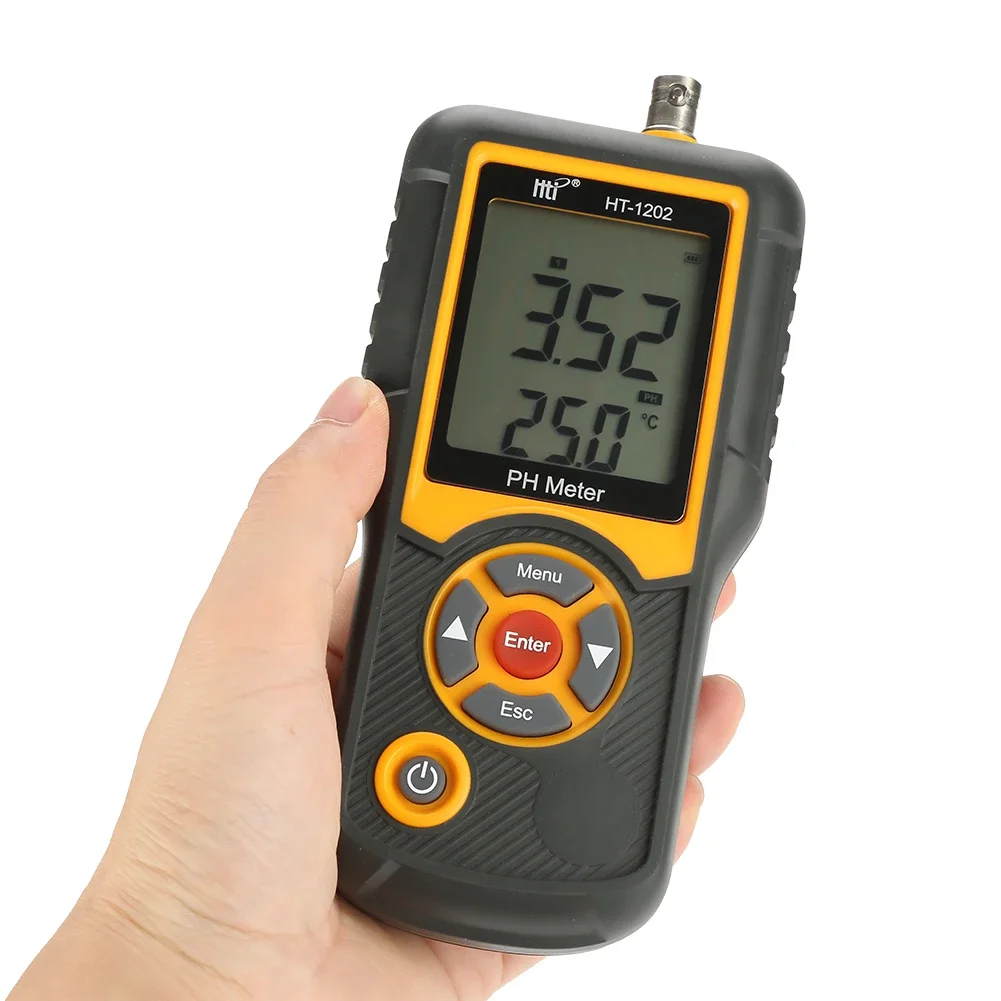 Digital PH Meter HT-1202 High Precision Water Quality Tester Temperature Measurement 0-14PH Range OEM/ODM CE Certified 1 Year