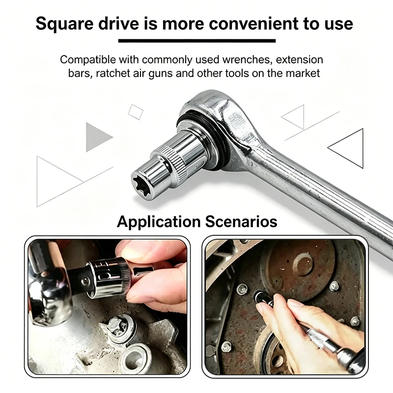 14pc E-Type Plum Blossom Socket Head Set Inner Six Flower Screwdriver Socket Wrench Auto Repair Tool Accessory