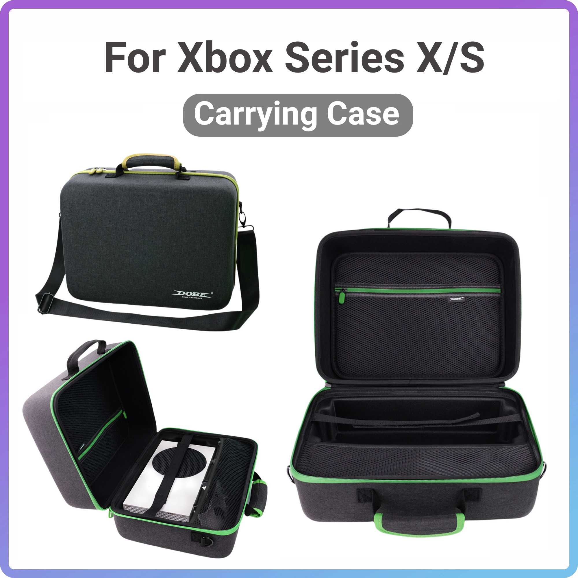 For Xbox Series X/S Game Console Carrying Case Portable Gamepad Shoulder Bag Organized Box for Xbox Series X/S Game Accessories