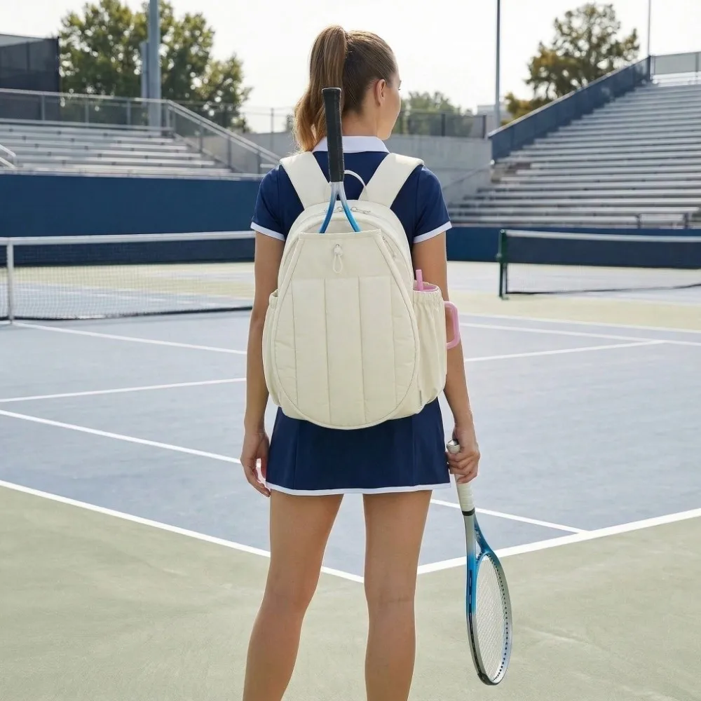 

Large Capacity Tennis Backpack Adjustable 20L Tennis Racket Bag Waterproof Multi-functional Pickleball Paddle Cover Gym Use