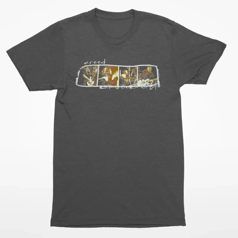Vintage Feel Creed 1999 Merch Faded Gray Color Rock Band T Shirt 103340Gg