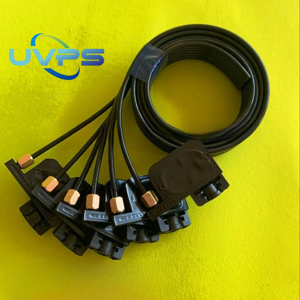 1.5m 6 Color UV Ink Tube Hose Pipe Line With Square Small Damper Screw Nuts Oring For Epson R1390 L800 L805 L1800 R330 Printers