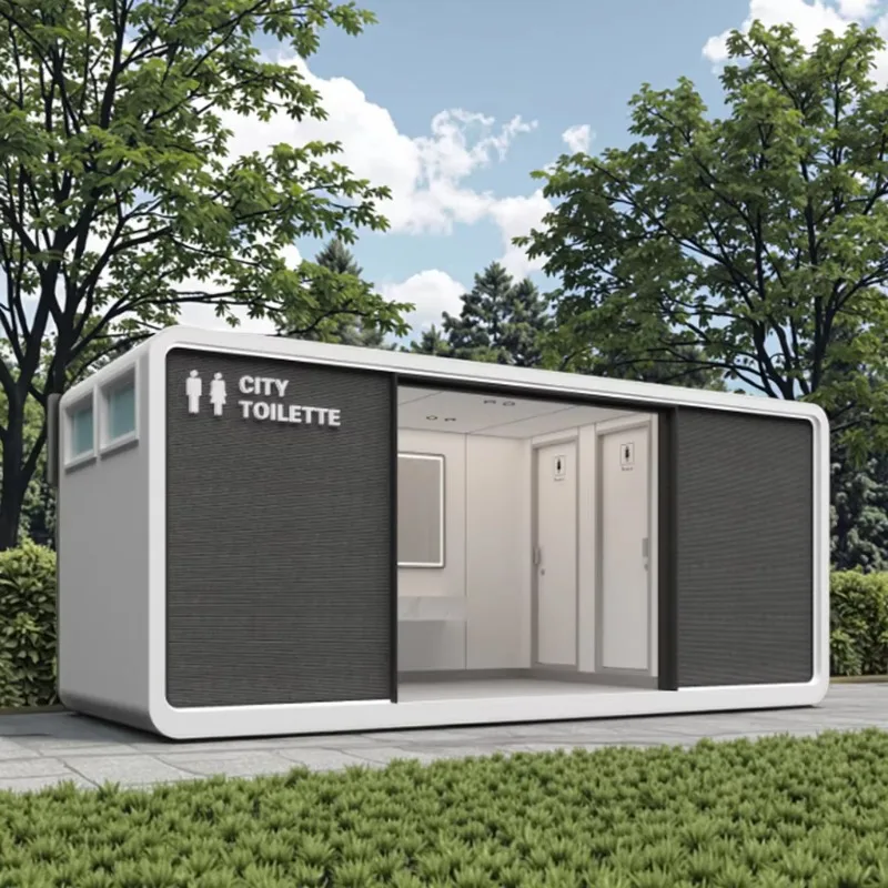 Customized portable toilet Outdoor Steel Structure Toilet Cabin for Public Park Construction Sites Houses Workshops-Easy Install