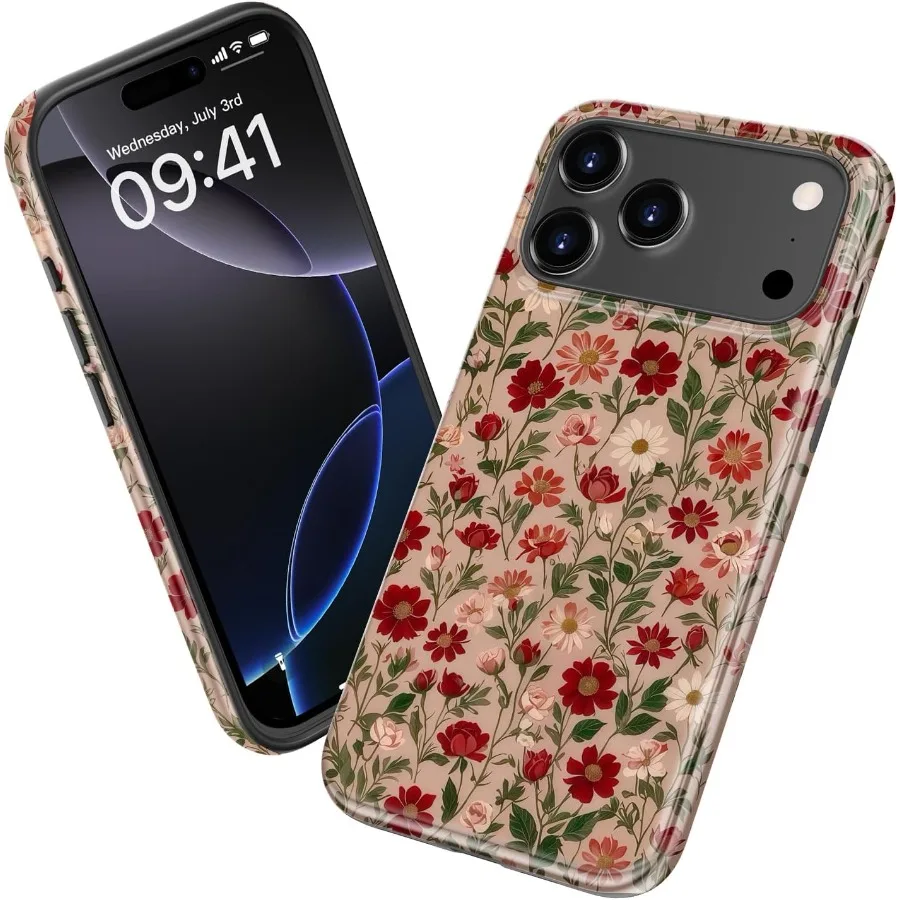 جراب iPhone 17 Pro - متوافق مع الشحن اللاسلكي - غلاف صلب مزدوج الطبقة وغطاء من السيليكون الناعم #4