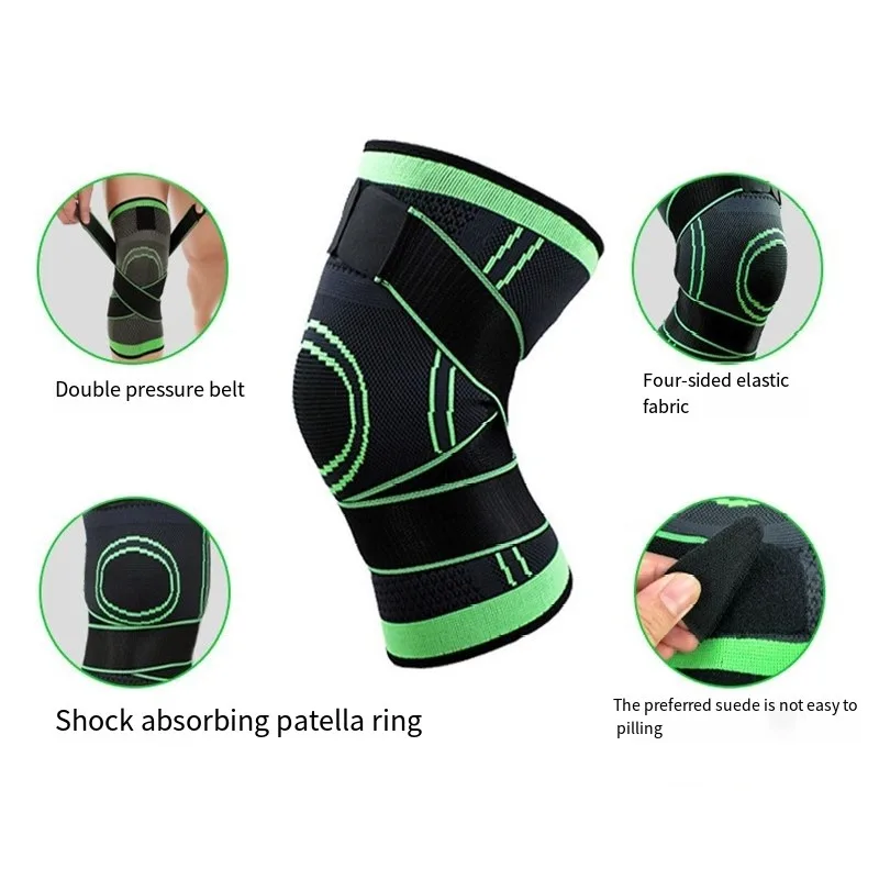 1Pc Knee Fitness Running Cycling Knee Support Braces Elastic Nylon Sport Compression Knee Pad Sleeve for Basketball Volleyball