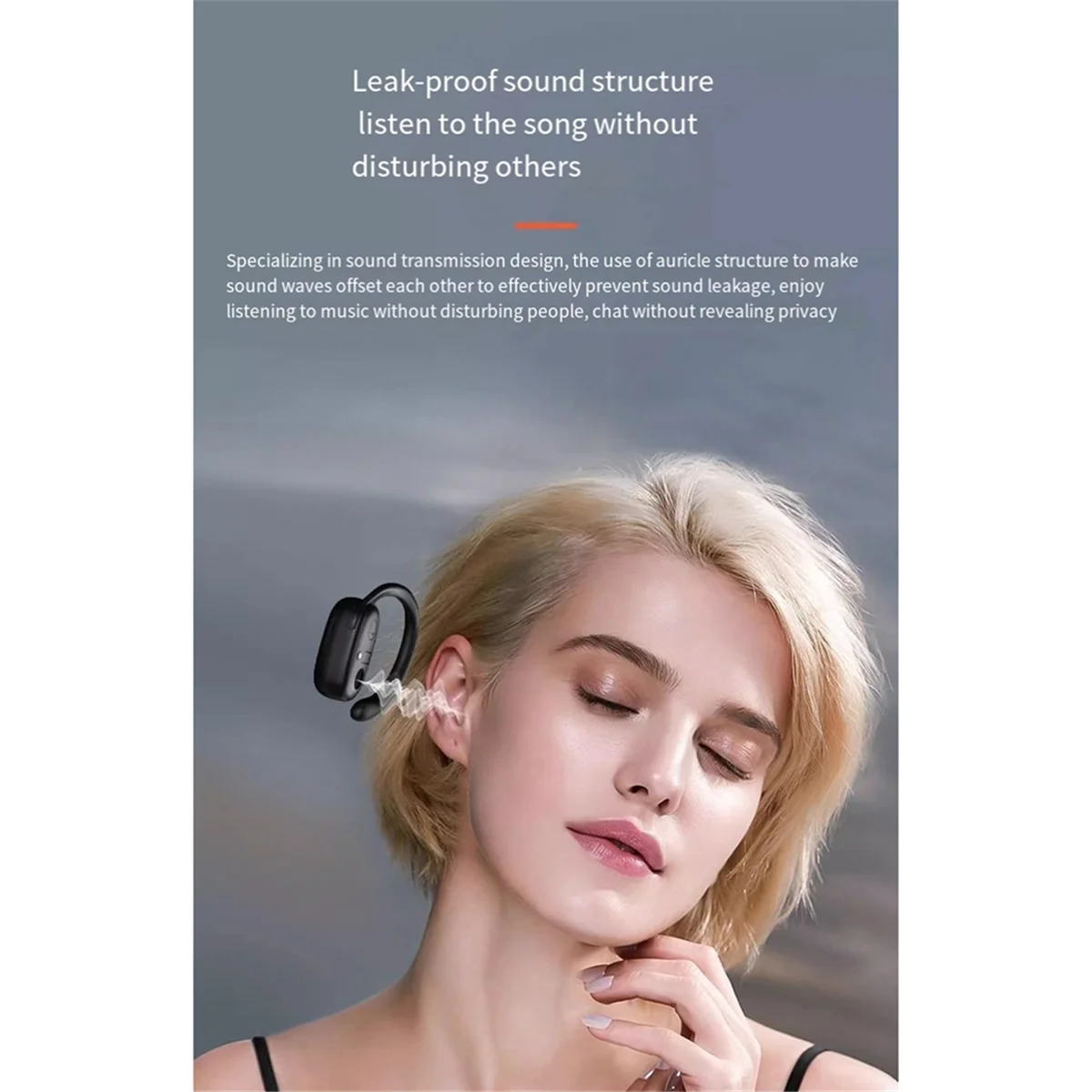 Auriculares inalámbricos de conducción de aire, cascos con Bluetooth 5,3, estéreo, carga inalámbrica