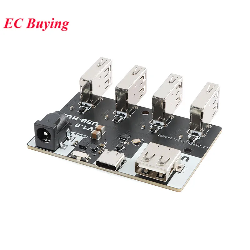2Pcs/1pc USB 2.0 Conector CH334 Hub Module 4 Interface USB2.0 Hub Chip 40MB/S 480Mbps 5V XL-USBHUB USB-A MTT PC 1-to-4 Expander