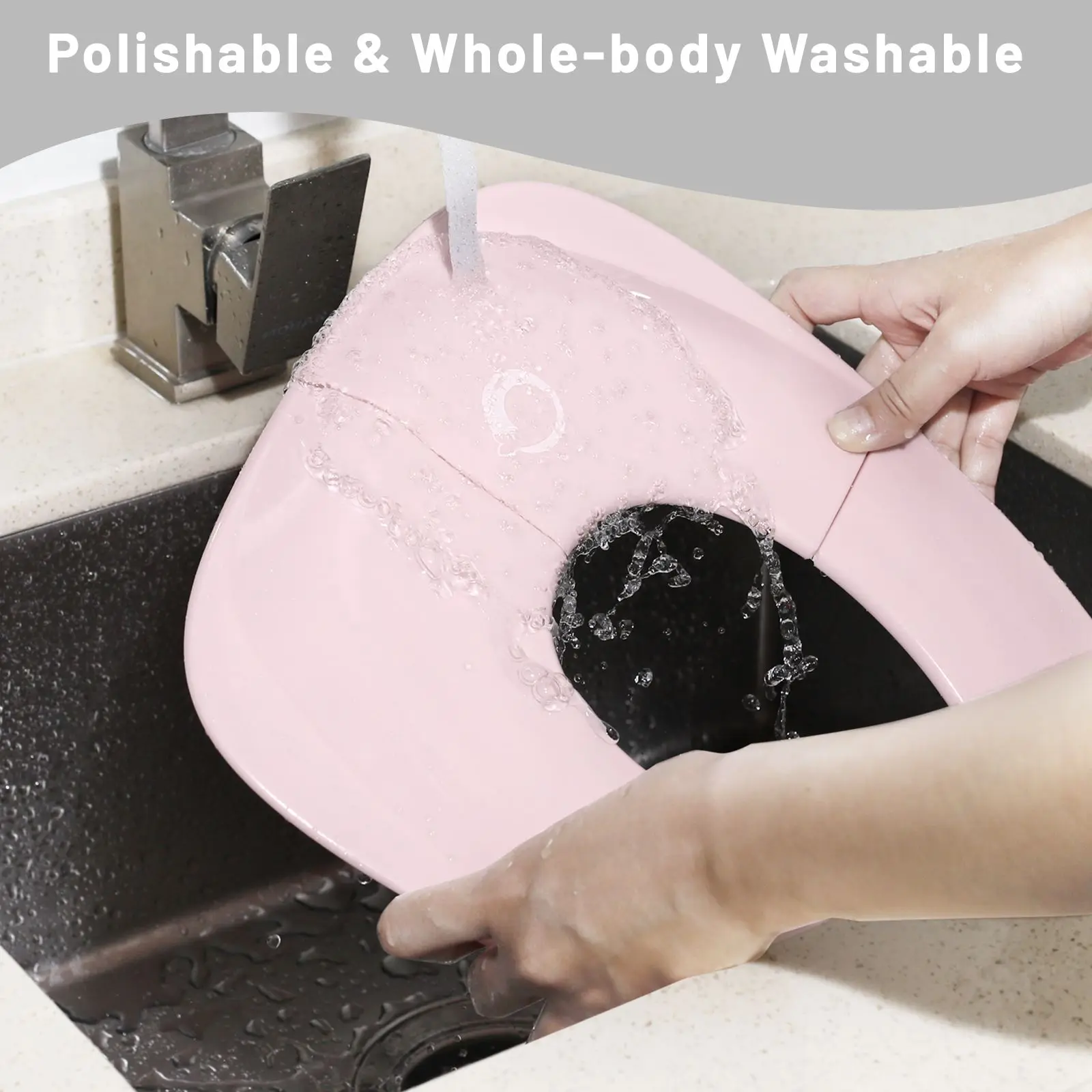 Tragbarer klappbarer Reise-Toiletten sitz für Kinder mit rutsch festem Töpfchen sitz aus Silikon für Kleinkinder, Jungen und Mädchen