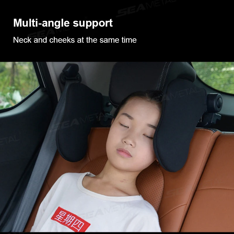 Car Kids Head Pillow Cushion Interior Rear Seat Headrest Pillow Head Hold For Travel Sleep Nap Child Protector Neck Rest Pillows