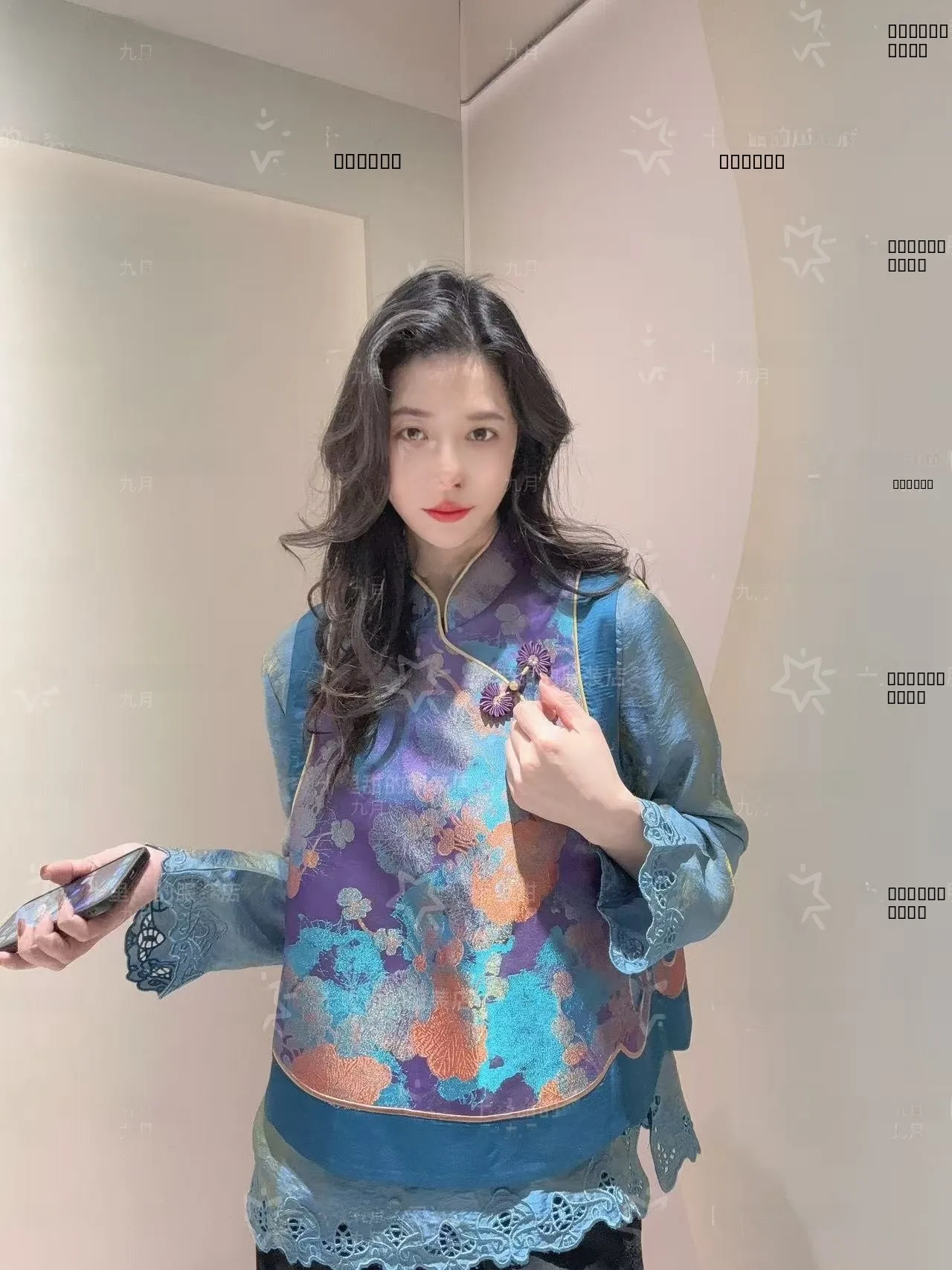 

Новая осенняя коллекция: Жилет Qinhuan Purple Ele ручной работы в китайском стиле, ретро-дизайн, модный повседневный свободный крой, женская куртка