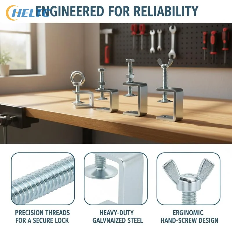 CarbonSteel C Clamp Mount Steel Pipe Square Clamp Corrosion-resistant Rust-proof Adjustable Fixed Holder Clip Hardware Fasteners