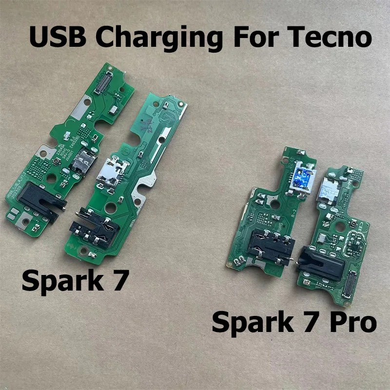 Placa de carregamento USB para tecno faísca 7, 6, 5, 4, ar ir, conector cabo flexível para faísca 8, 8c, 8p, 9, 9t pro