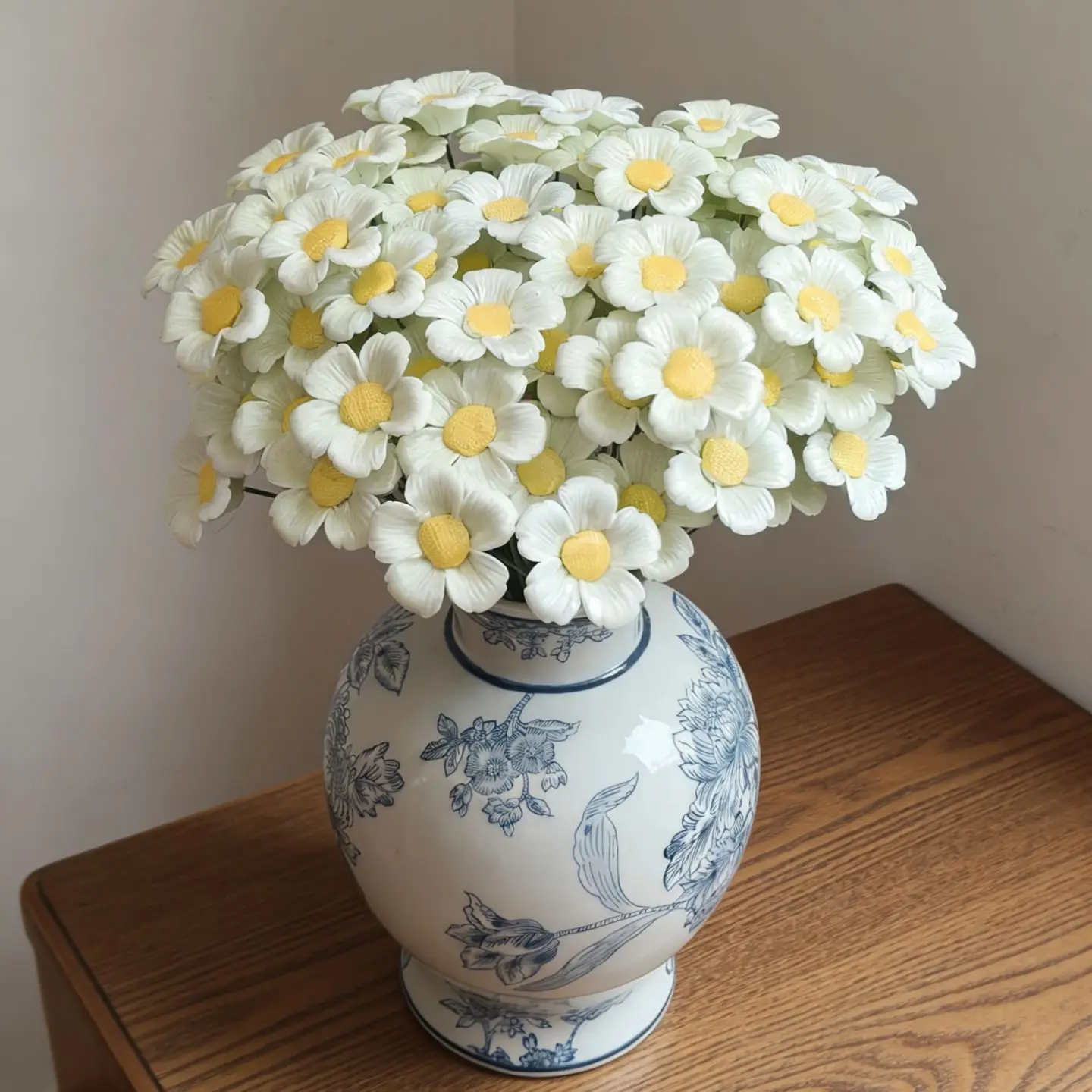 5 Stück Keramikblumen, handgefertigte Simulationsblumen für hohe Temperaturen, ländliche Wildblumen, kreative Geschenke, Heimdekoration – Detail 23