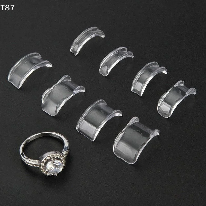 8 Sizes Silicone Ring Adjuster Resizer Anti-Loss Invisible Ring Holder Retainer Shrinker Jewelry Tool for Rings