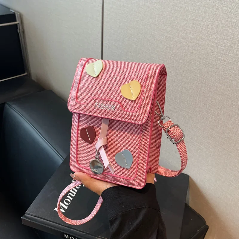 

Love mobile phone bag shoulder crossbody small square bag