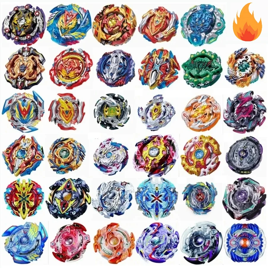 Complete Collection of Blast Spin Top Series, Battle Top Toys, with 36 Models and a Full Range of Color Combinations
