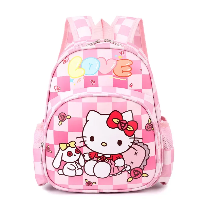 Sanrio 3-6 세 만화 어린이 배낭 소년 소녀 어깨 가방 kuromi 핸드백 헬로 키티 새로운 유치원 schoolbag