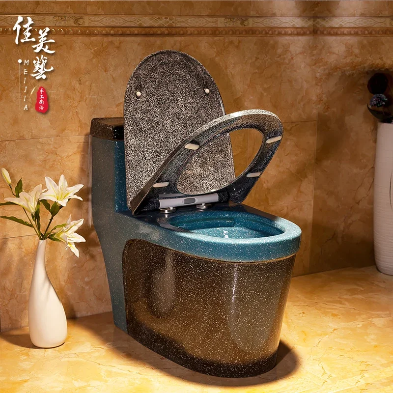 Color toilet art siphon simple toilet  home mute