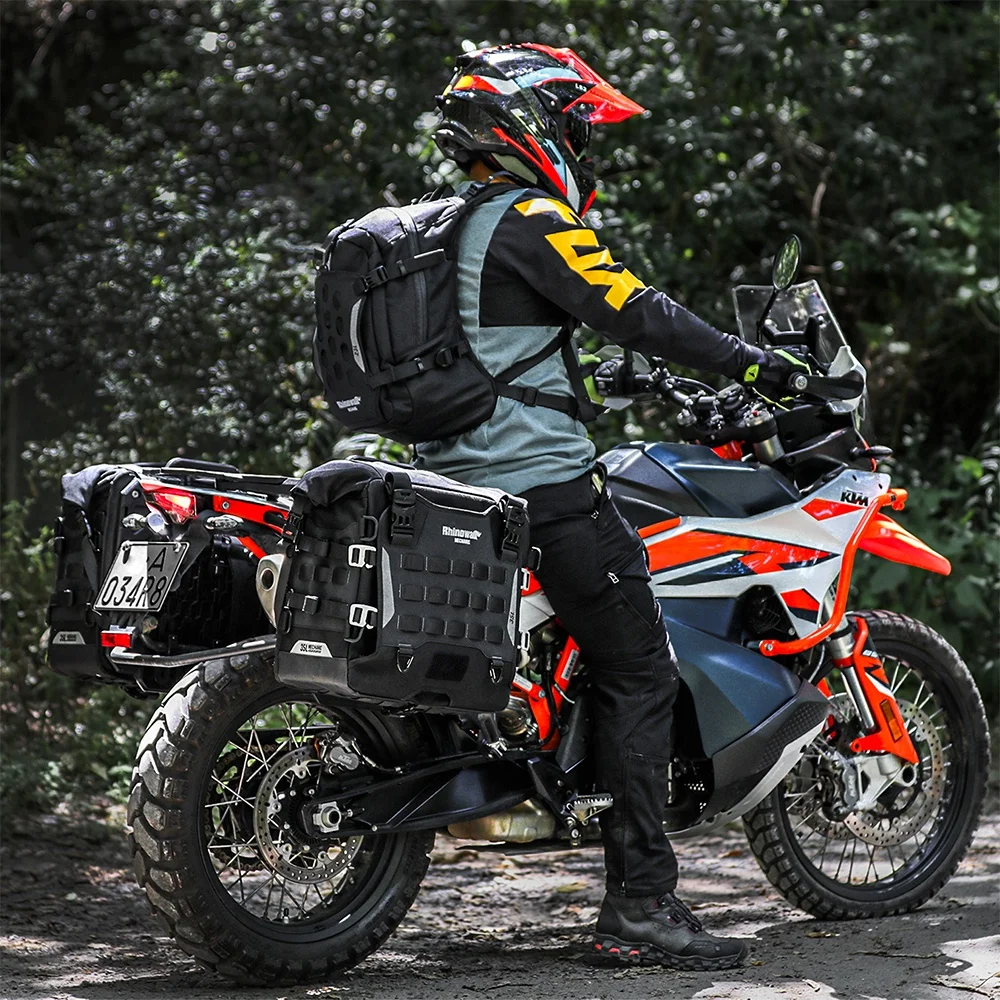 حقيبة جانبية سريعة الإصدار للدراجة النارية سعة 35 لترًا، حقيبة ذيل سرج مقعد الدراجة النارية لأمتعة الدراجات النارية - قطعة واحدة