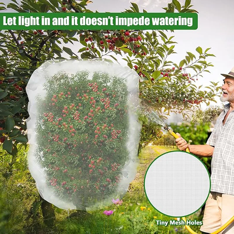 أكياس حماية للنباتات تغطي شبكة لشجرة الخضار والفراولة والعنب ومكافحة الآفات وحقيبة واقية مضادة للطيور #4